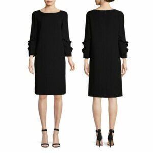 Yana K Dress 3/4 Lisa Long Sleeve Black Neutral Casual Oversized Loose Fit